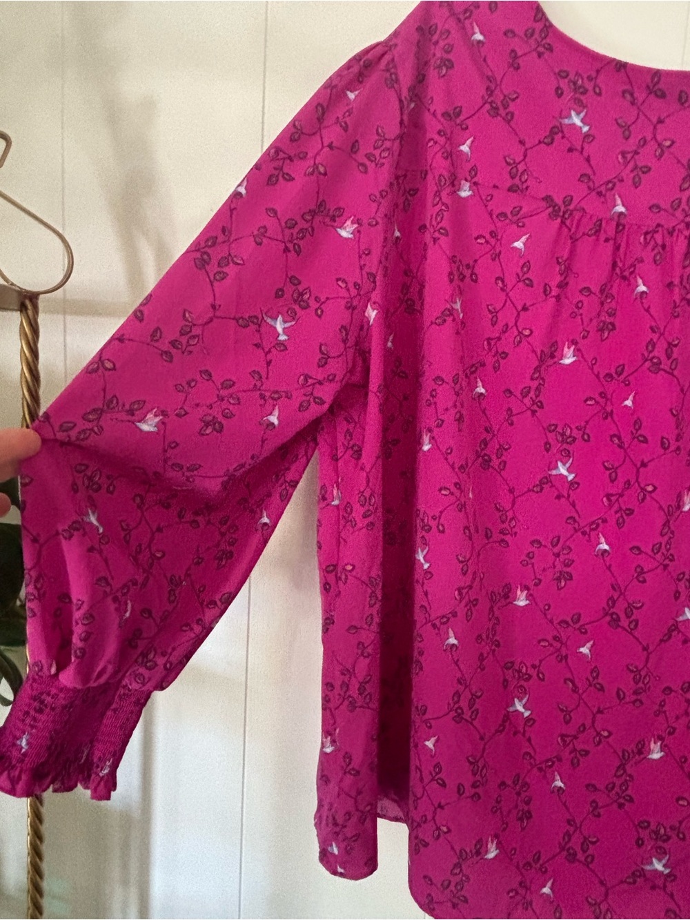 Ava & Viv Pink Floral V-Neck Long Sleeve Tunic - Picture 3 of 7